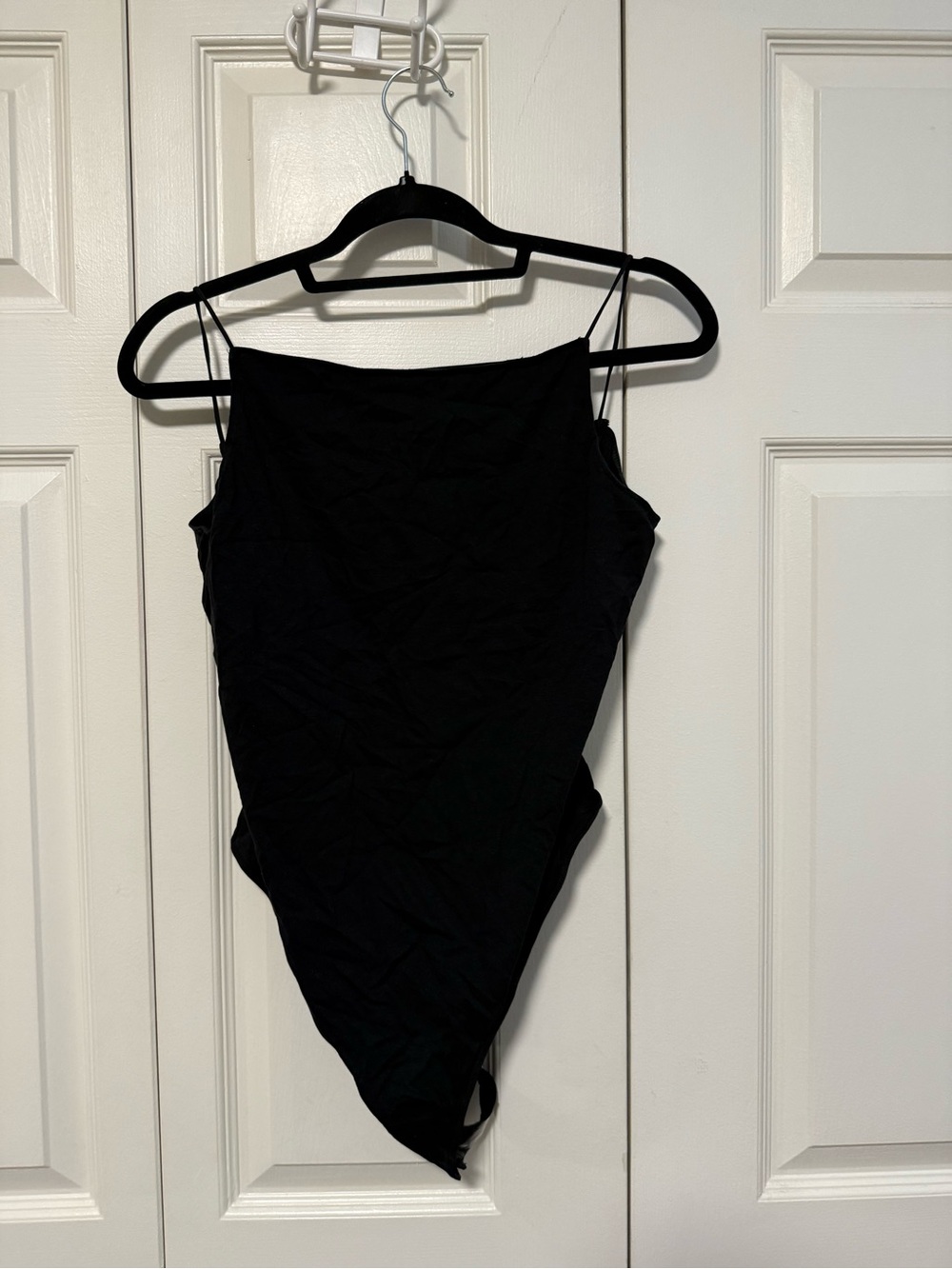 Free People Black Spaghetti-Strap Bodysuit